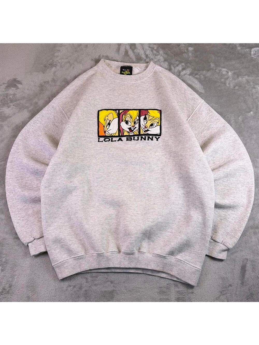 Vintage 1996 Space Jam Lola Bunny Crewneck Sweatshirt Made USA Large